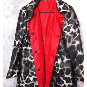Red reversible winter water proof coat